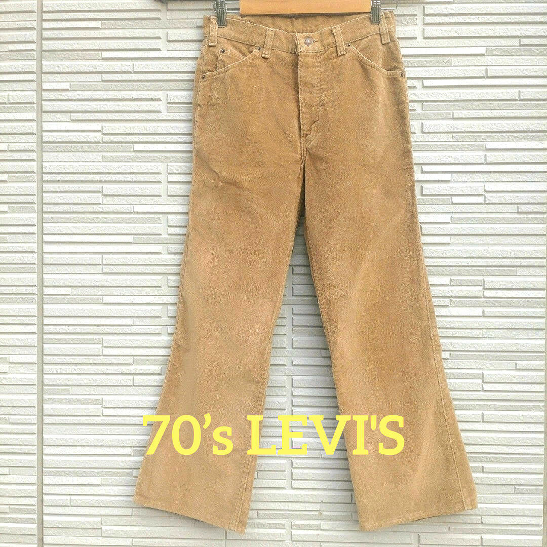 【70s Vintage・LEVI'S 】VELOUR FLARE PANTSSPRUCE