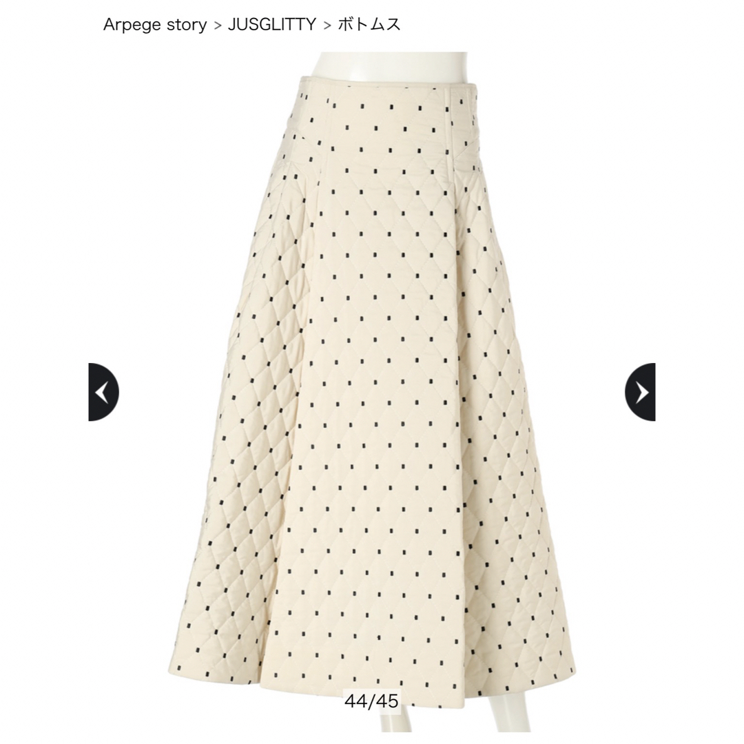 百貨店購入　ジャスグリッティー　ドットキルティングスカート　新品スカート