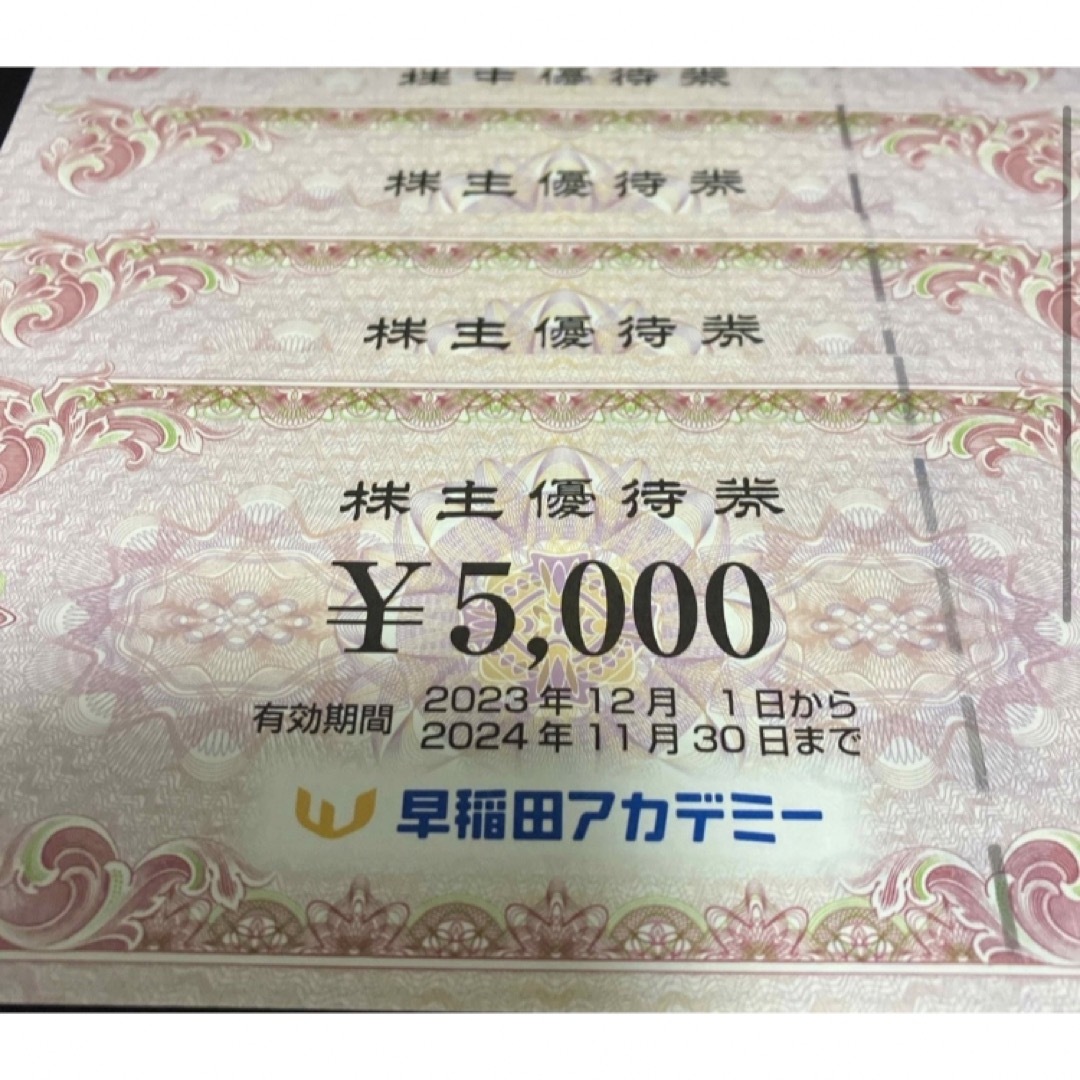 早稲田アカデミー株主優待　20000円分ショッピング