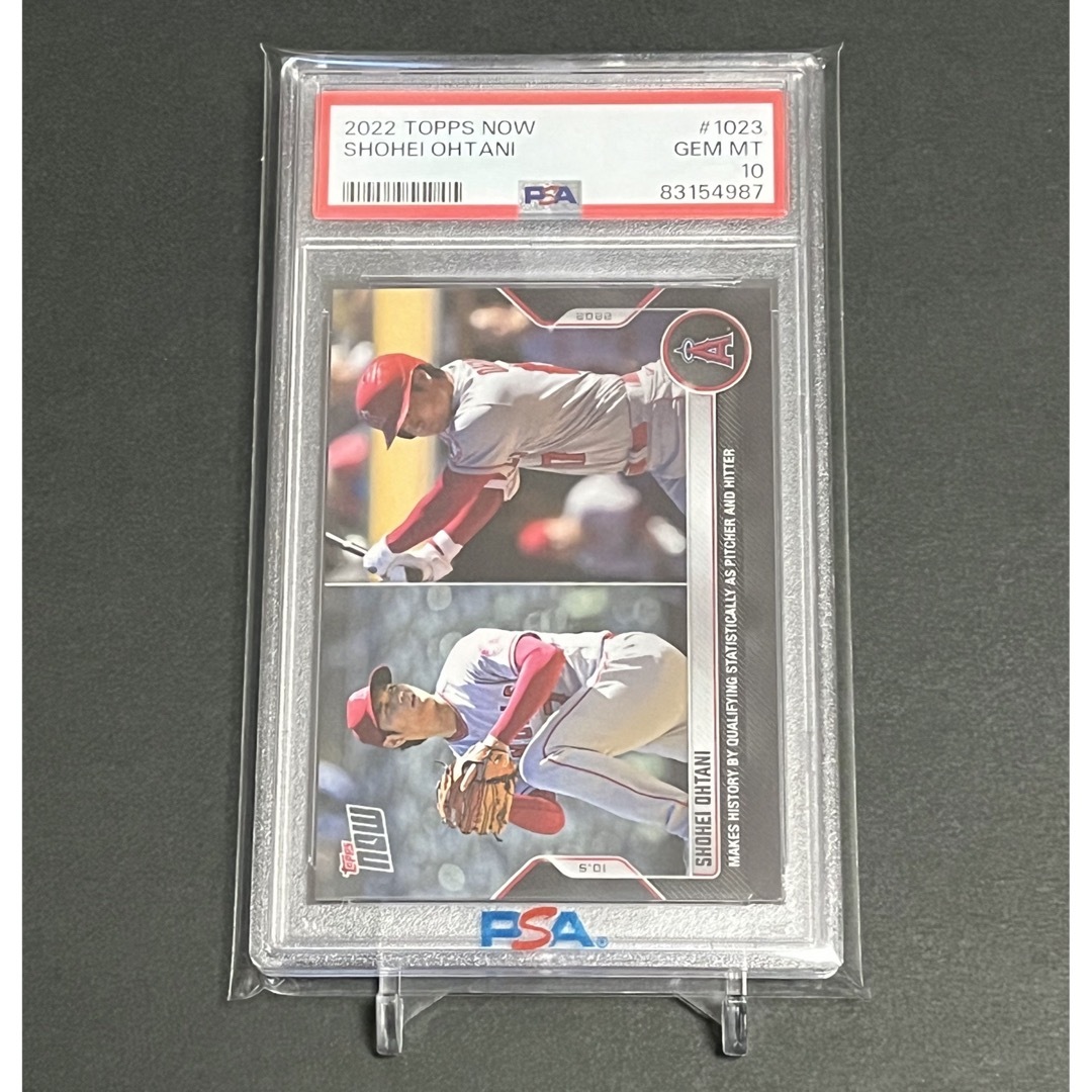 PSA10大谷翔平!史上初投打同時規定達成2022 Topps now 1023大谷翔平