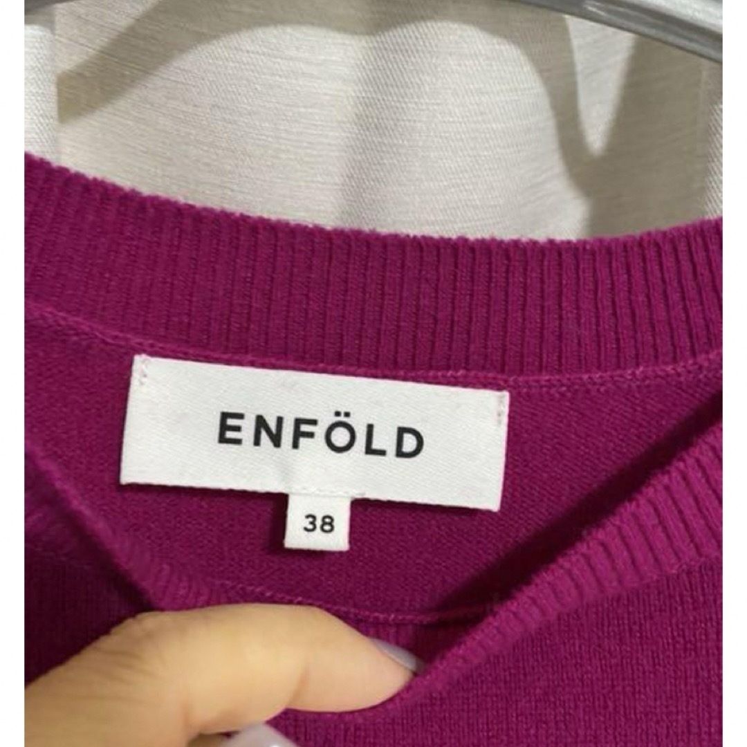 ENFOLD(エンフォルド)のENFOLD  メリノウールステッチワークプルオーバー レディースのトップス(ニット/セーター)の商品写真