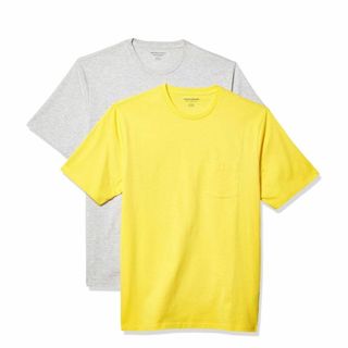 2枚組 Tシャツ ポケット付き クルーネック レギュラーフィット 半袖 シャツ(Tシャツ/カットソー(半袖/袖なし))