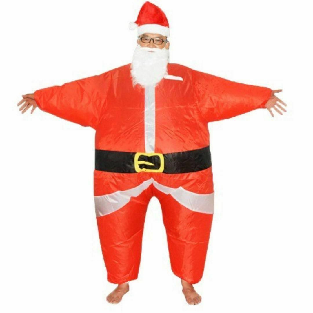 サンタクロース コスチューム コスプレ 着ぐるみ 大人 空気で膨らむ エンタメ/ホビーのコスプレ(衣装一式)の商品写真