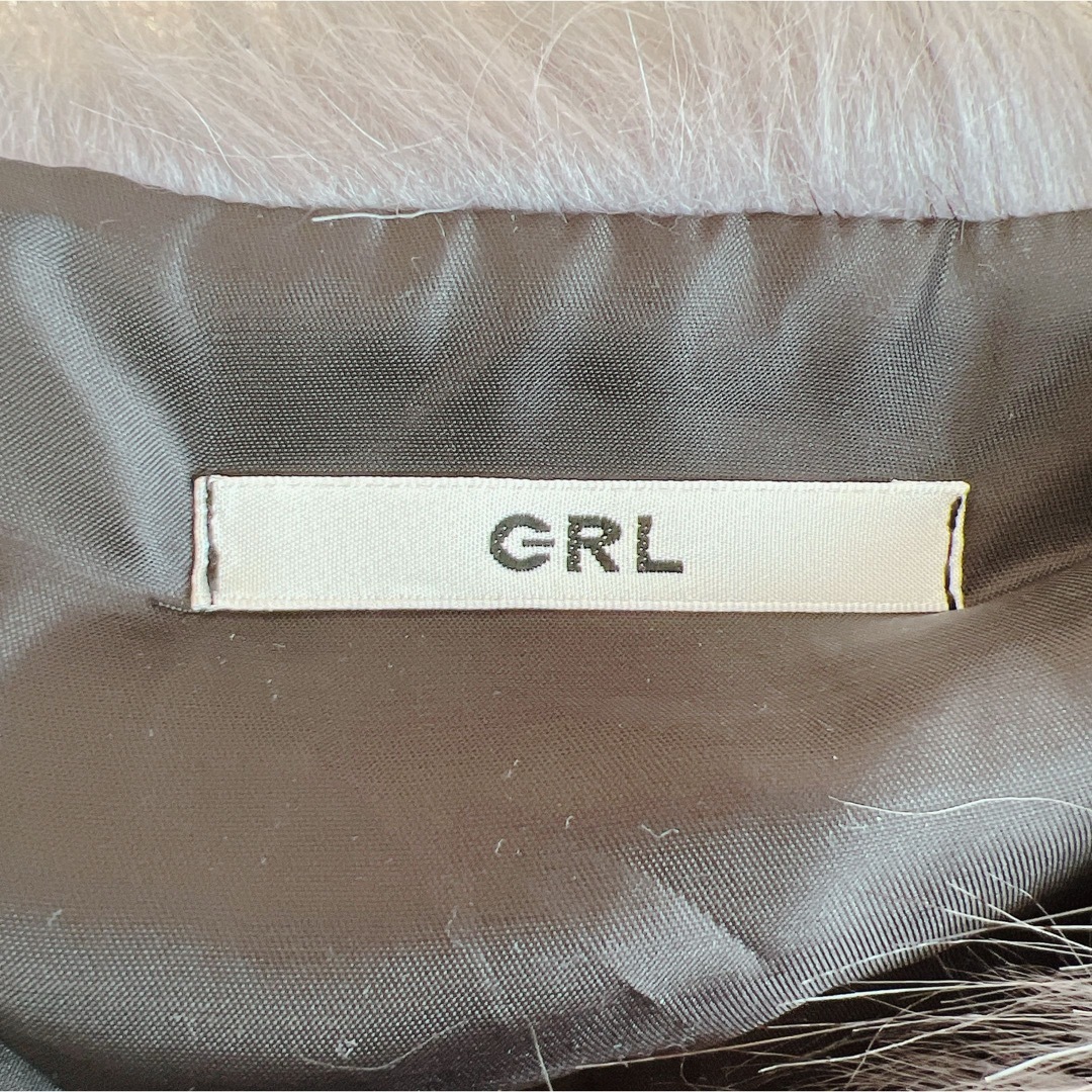 GRL(グレイル)のGRL ダレノガレ明美ちゃん着用　エコファージャケット　パープル　個性的 レディースのジャケット/アウター(毛皮/ファーコート)の商品写真