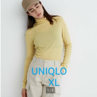 ユニクロ(UNIQLO)のユニクロのシアージャージ－タートルネックT(長袖)YELLOW(Tシャツ(長袖/七分))