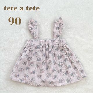 テータテート(tete a tete)のテータテート ママコラボ 花柄キャミソール チュニック 90(ワンピース)