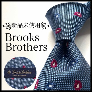 ブルックスブラザース(Brooks Brothers)の꧁新品未使用꧂ブルックスブラザーズ ネクタイ ソリッド ペイズリー ブルー 光沢(ネクタイ)