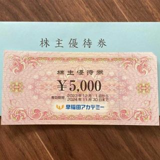 早稲田アカデミー株主優待券5000円分。(その他)