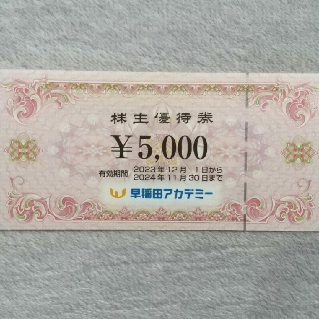 早稲田アカデミー　株主優待 チケットの優待券/割引券(その他)の商品写真
