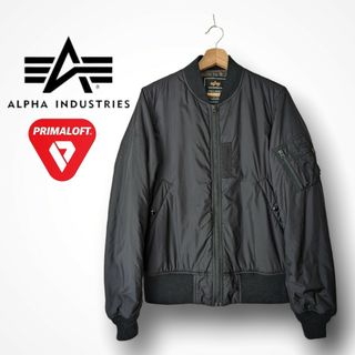 アルファインダストリーズ(ALPHA INDUSTRIES)のアルファ MA-1 プリマロフト フライトジャケット ブラック/黒 サイズL(フライトジャケット)