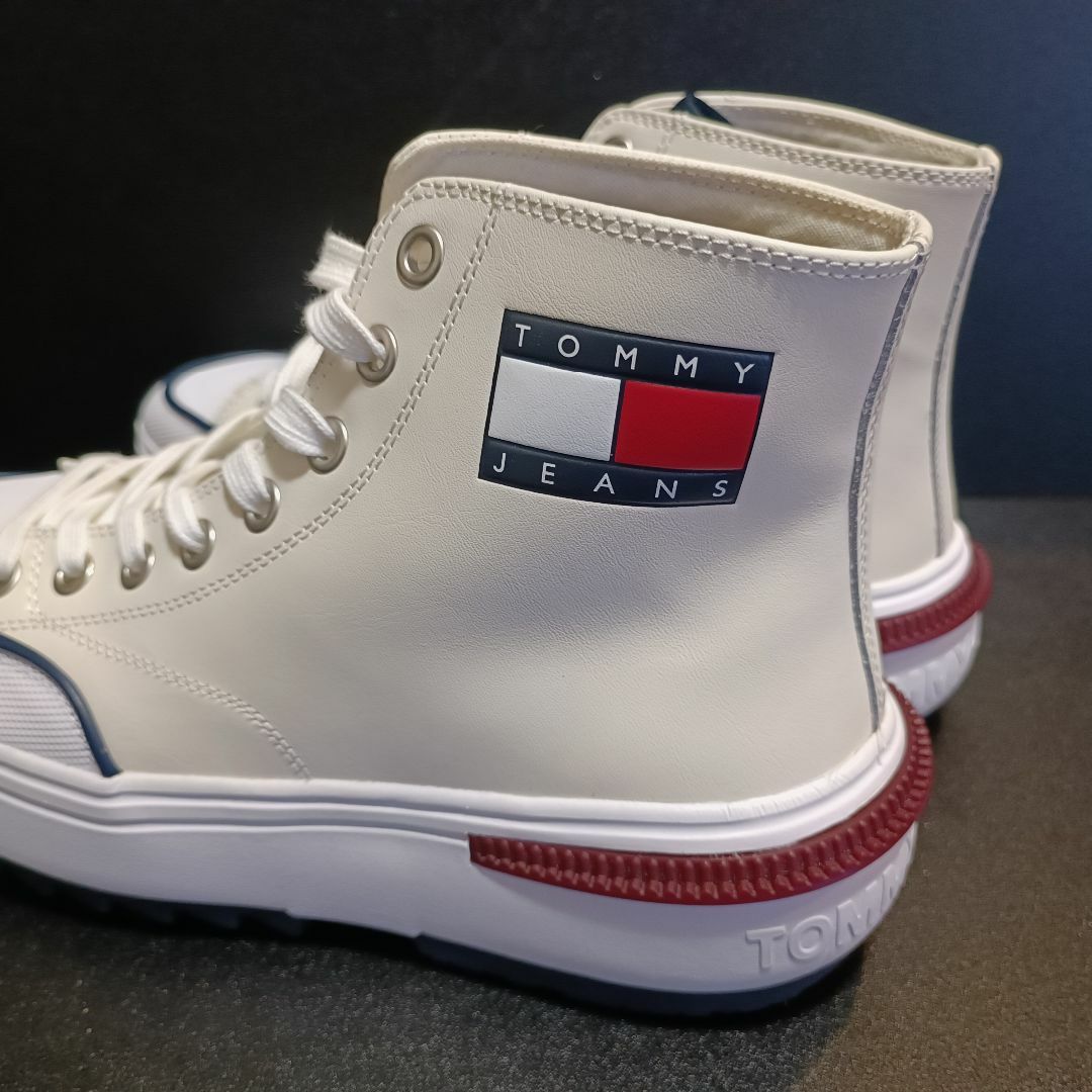 TOMMY HILFIGER(トミーヒルフィガー)のトミーヒルフィガー（TOMMY HILFIGER）レザースニーカー 43 メンズの靴/シューズ(スニーカー)の商品写真