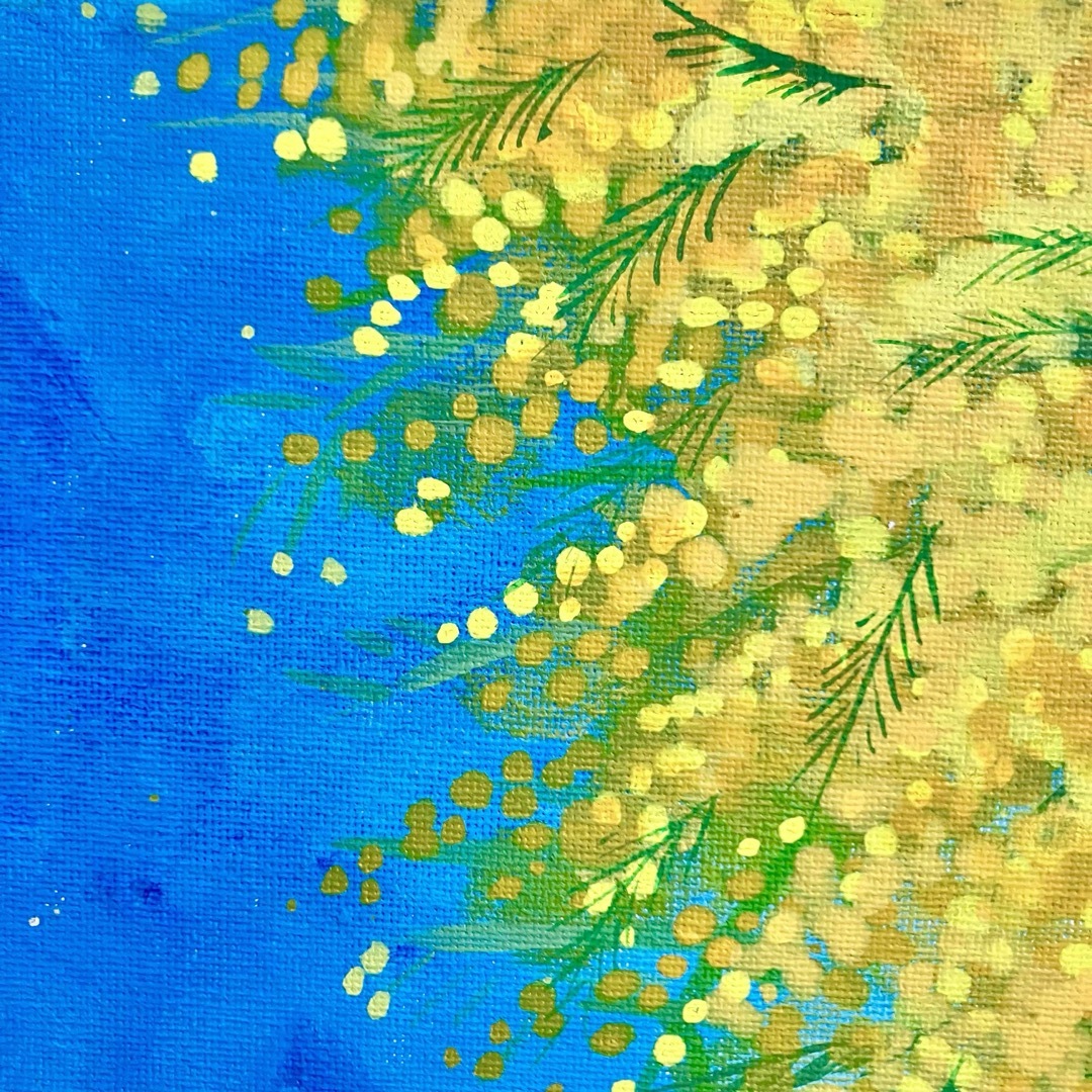 ミモザ*キャンバス 原画 絵画 花 春 キレイの通販 by モビリス's shop
