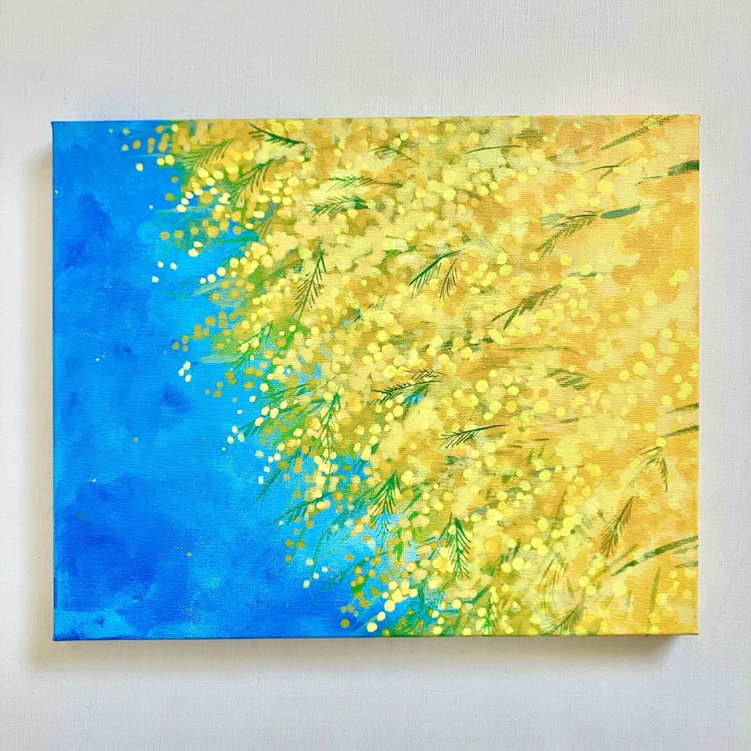 ミモザ*キャンバス 原画 絵画 花 春 キレイの通販 by モビリス's shop