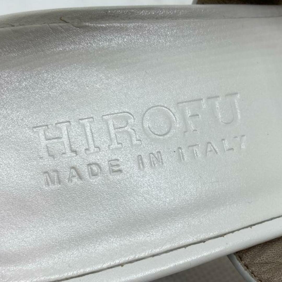 ヒロフ サンダル 24美品  - 白×黒 レザー レディースの靴/シューズ(サンダル)の商品写真