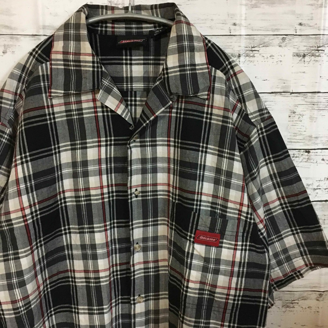 Dickies(ディッキーズ)の【人気】ディッキーズ dickeys 半袖シャツ L チェック 輸入古着 メンズのトップス(シャツ)の商品写真