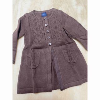 ベビーギャップ(babyGAP)の未使用　baby Gap　ロングカーディガン　80 ブラウン(カーディガン/ボレロ)