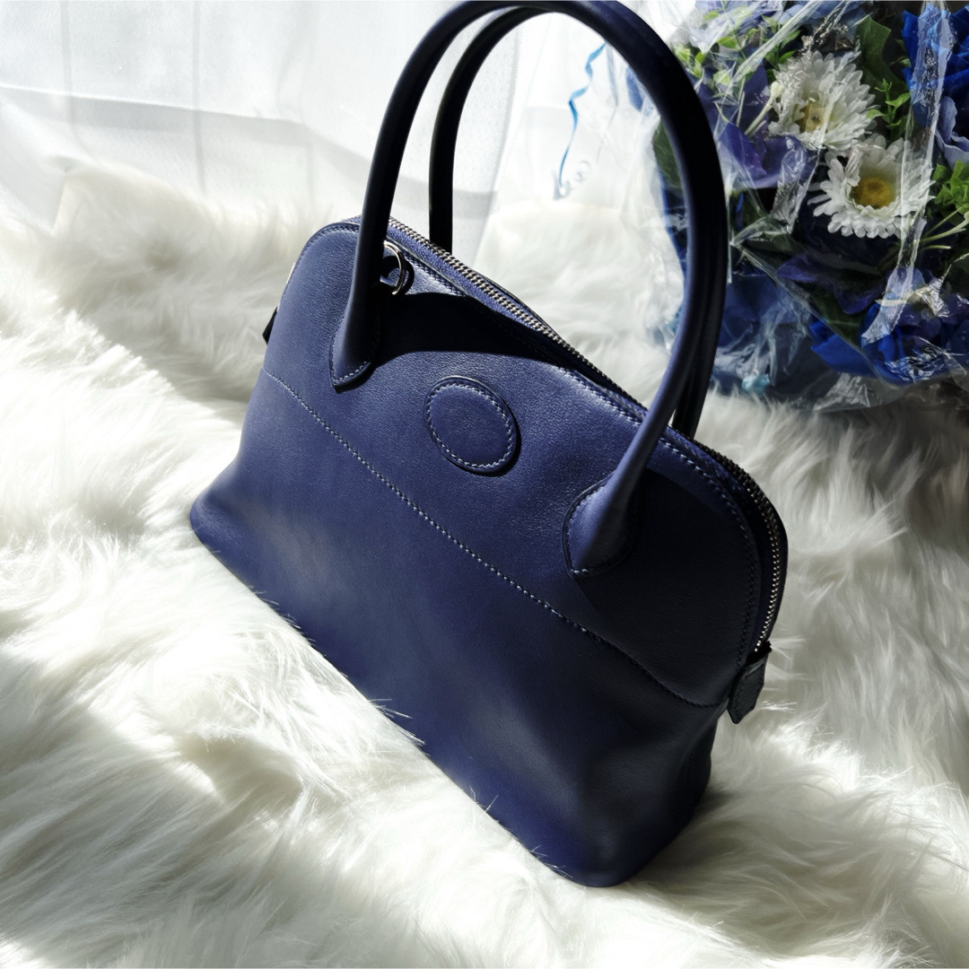 美品 HERMES エルメス ボリード27 スイフト ブルーアンクル ネイビー 美品 HERMES エルメス ボリード27 スイフト ブルーアンクル ネイビー