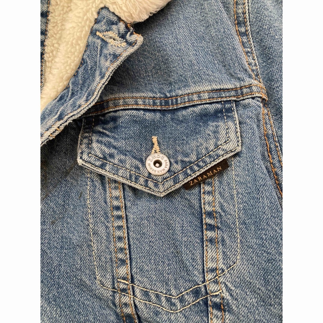 ZARA(ザラ)のZARA ボアデニムジャケット　Gジャン　Mサイズ メンズのジャケット/アウター(Gジャン/デニムジャケット)の商品写真