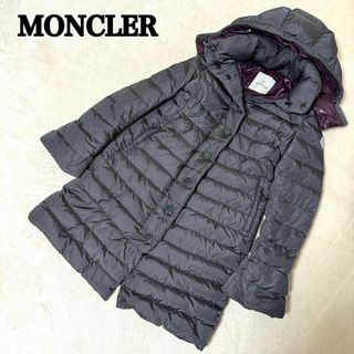 モンクレール(MONCLER)のモンクレール ダウンコート JURA フード Aライン グレー 0 白タグ(ダウンコート)