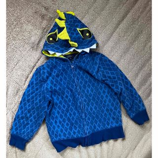 オールドネイビー(Old Navy)の美品☆OLD NAVY オールドネイビー男の子恐竜パーカー 100cm4才裏起毛(ジャケット/上着)