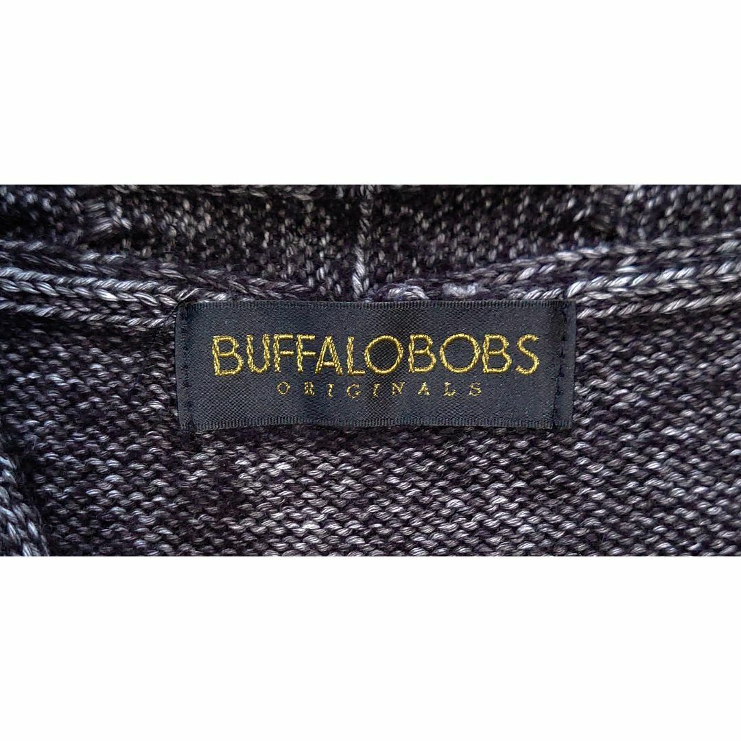 BUFFALO BOBS(バッファローボブス)の美品 BUFFALO BOBS 黒 ケーブル編みニット バッファローボブズ L メンズのトップス(ニット/セーター)の商品写真