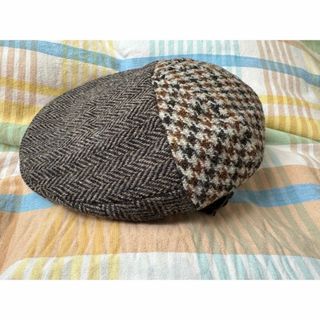 グレヴィ(GREVI)の逸品　GREVIグレヴィハンチングtweed (ヘリンボーン/千鳥柄 ブラウン）(ハンチング/ベレー帽)