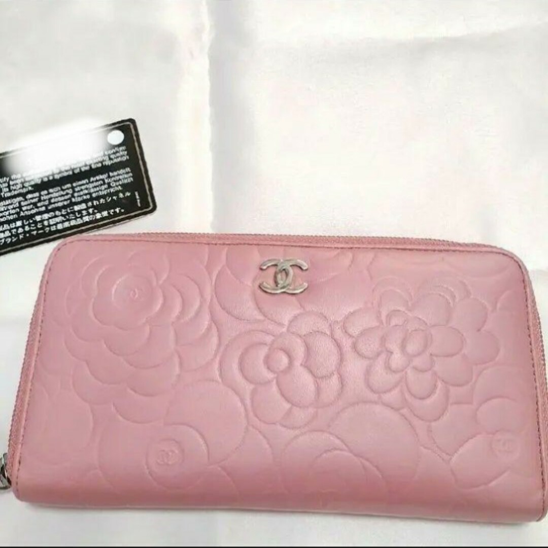 CHANEL - 3日までお値下げ❤シャネル カメリア ラウンドファスナー長