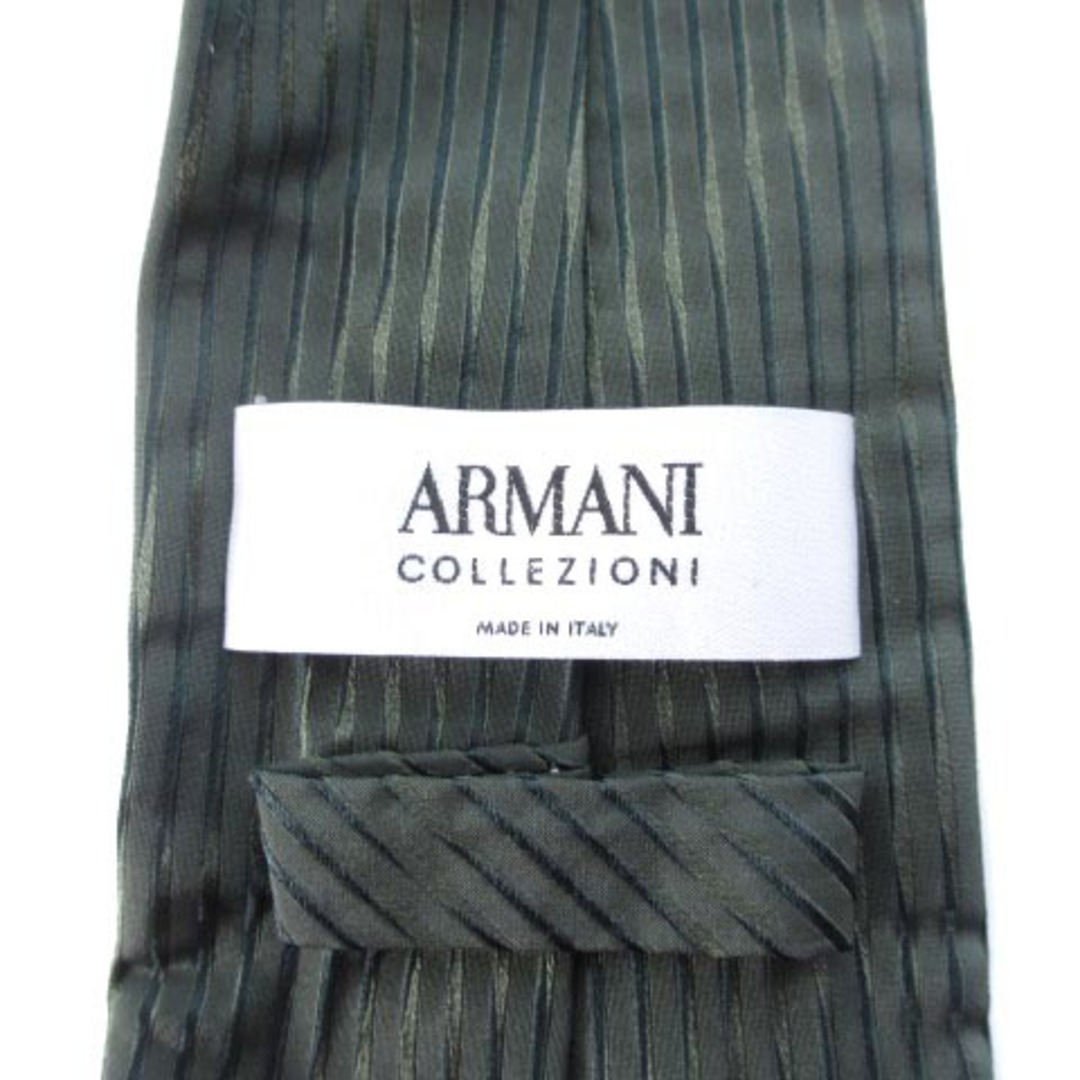 ARMANI COLLEZIONI(アルマーニ コレツィオーニ)のアルマーニ コレツィオーニ ネクタイ レギュラータイ ストライプ グリーン メンズのファッション小物(ネクタイ)の商品写真