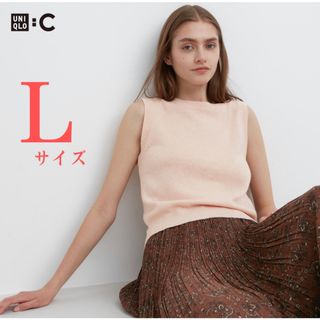 ユニクロ(UNIQLO)のUNIQLO ユニクロ C カシミヤ クルーネックショートセーター ノースリーブ(ニット/セーター)