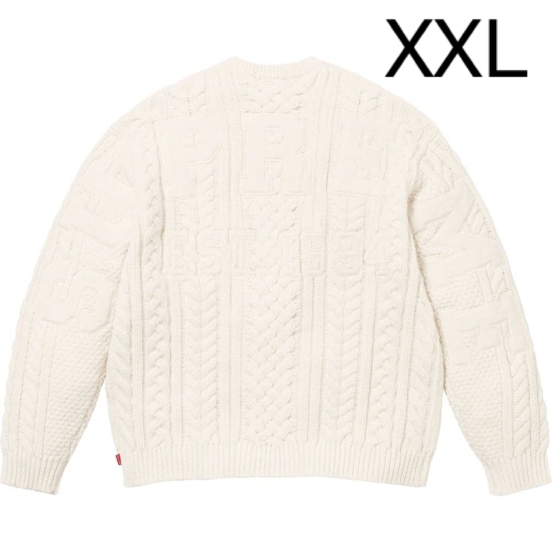 メンズSupreme Appliqué Cable Knit Sweater