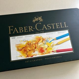 ファーバーカステル(FABER-CASTELL)のファーバーカステル 油性色鉛筆100色 緑缶(色鉛筆)