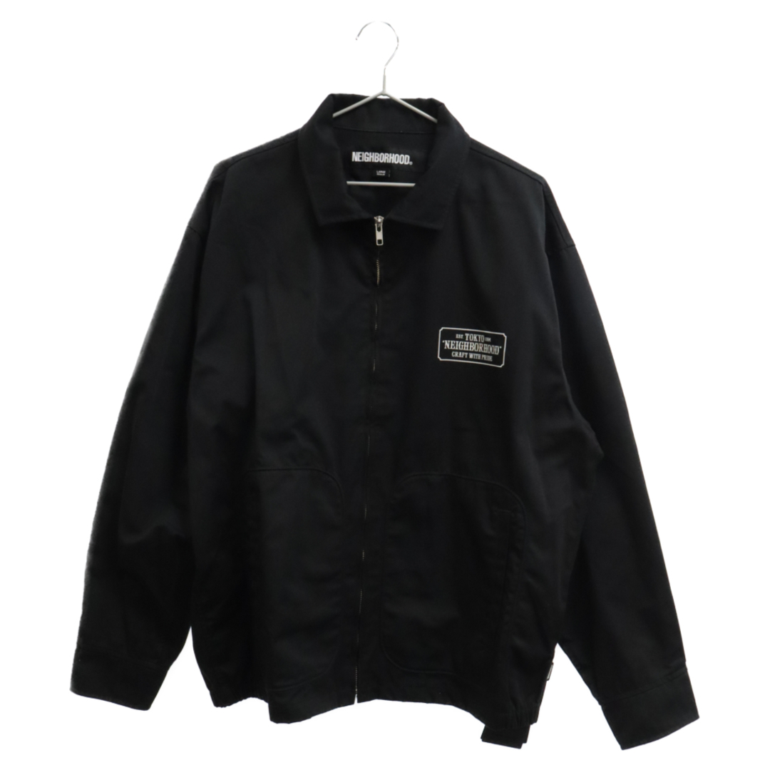 NEIGHBORHOOD(ネイバーフッド)のNEIGHBORHOOD ネイバーフッド 22AW FRONT ZIP JK EC プリント フロントジップ ジャケット ブラック 222TSNH-JKM03 メンズのジャケット/アウター(フライトジャケット)の商品写真