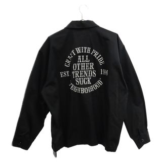 ネイバーフッド(NEIGHBORHOOD)のNEIGHBORHOOD ネイバーフッド 22AW FRONT ZIP JK EC プリント フロントジップ ジャケット ブラック 222TSNH-JKM03(フライトジャケット)