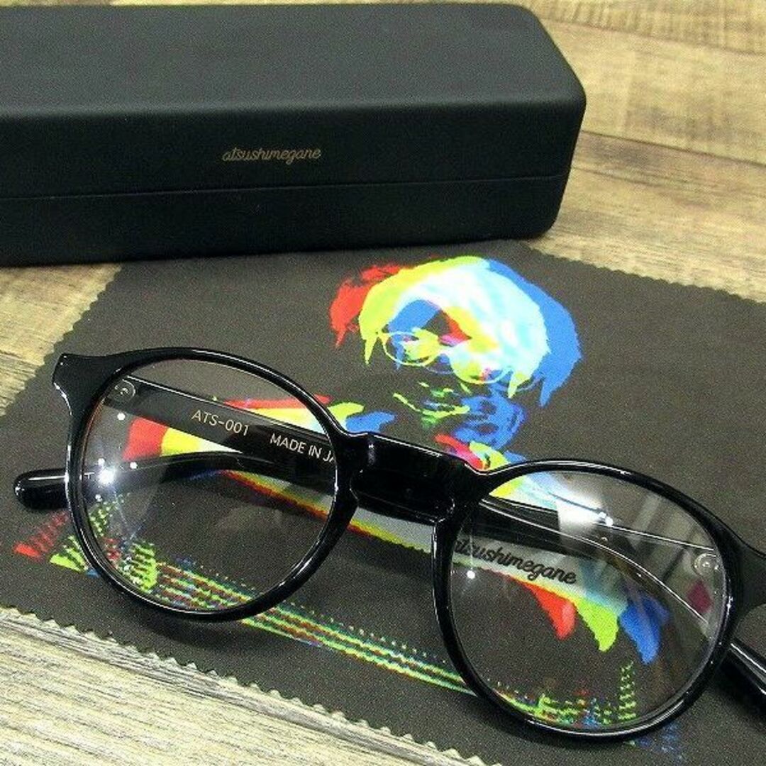 即完売 田村淳さん着 極美品 atsushimegane セルロイド 黒縁 眼鏡の