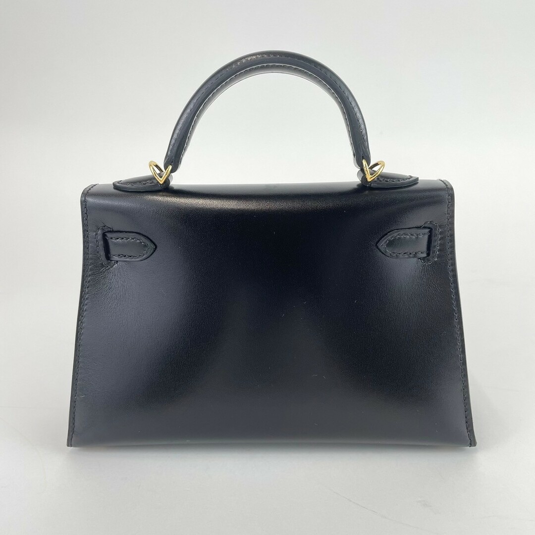 Hermes(エルメス)の新品未使用 HERMES エルメス Mini Kelly ミニケリー Black ブラック Box calf ボックスカーフ GHW ゴールド金具 U刻印 2WAYバック ハンドバック ショルダーバック レディースのバッグ(ショルダーバッグ)の商品写真