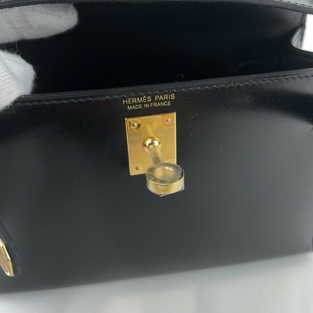 Hermes(エルメス)の新品未使用 HERMES エルメス Mini Kelly ミニケリー Black ブラック Box calf ボックスカーフ GHW ゴールド金具 U刻印 2WAYバック ハンドバック ショルダーバック レディースのバッグ(ショルダーバッグ)の商品写真