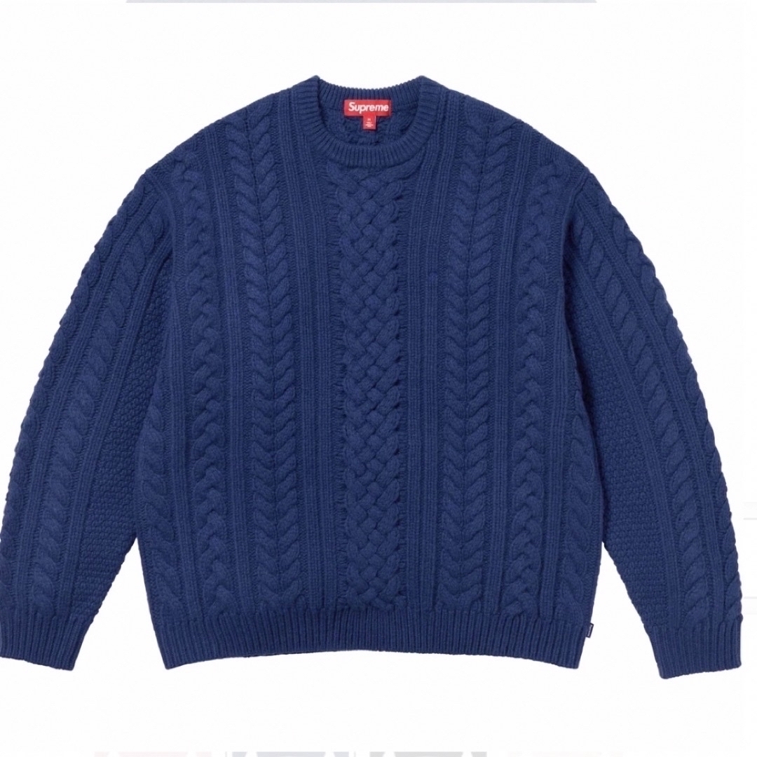 メンズSupreme Applique Cable Knit Sweater