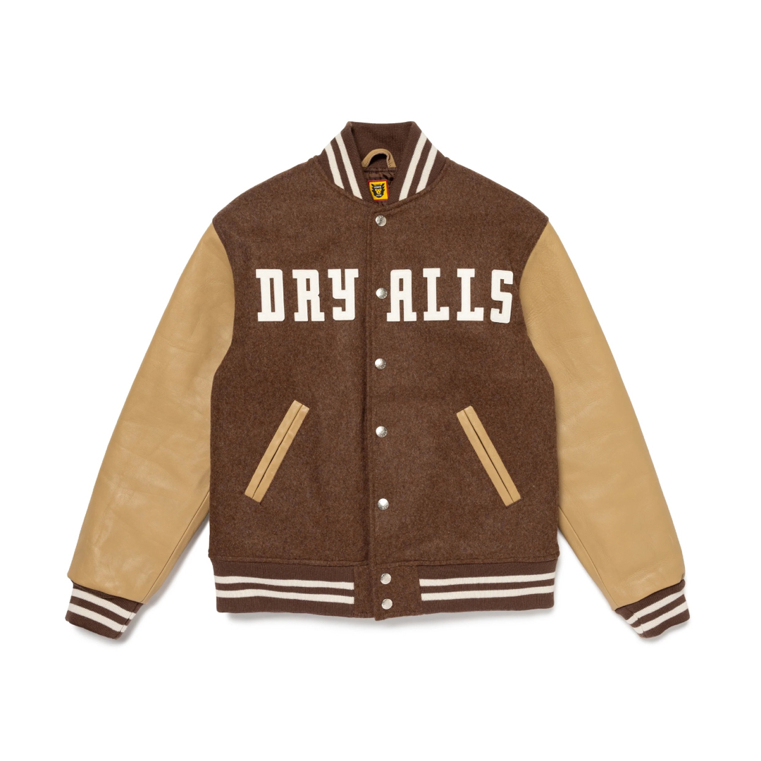 HUMAN MADE(ヒューマンメイド)のHUMAN MADE  VARSITY JACKET  茶色　Sサイズ メンズのジャケット/アウター(スタジャン)の商品写真