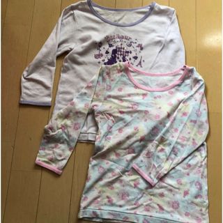 キッズ　女の子　肌着　アンダーシャツ　長袖　110サイズ　２枚(下着)