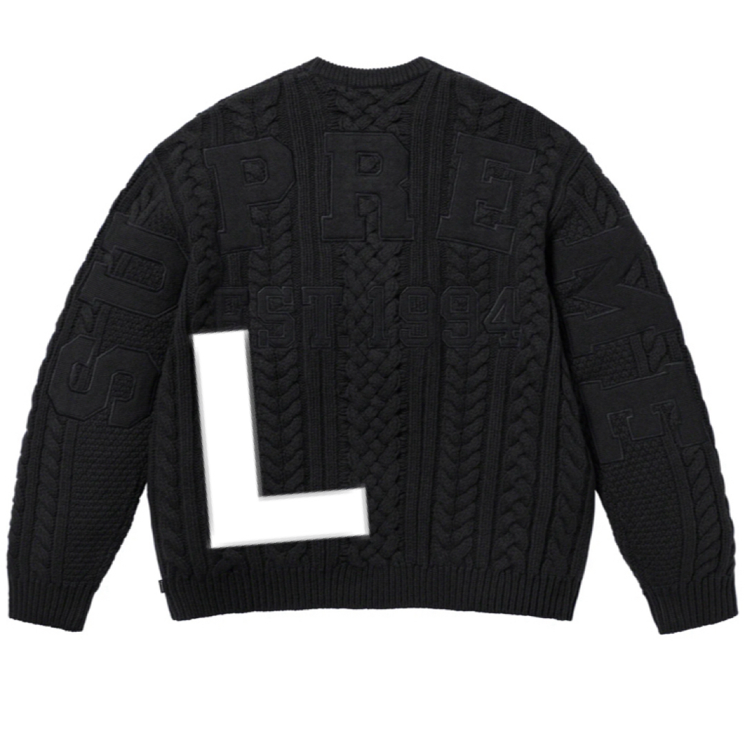 最安値 Supreme Applique Cable Knit Sweaterメンズ