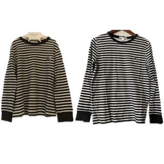 バーバリー(BURBERRY)のBurberry バーバリー　長袖Tシャツ　ボーダー　白黒　120,140セット(Tシャツ/カットソー)