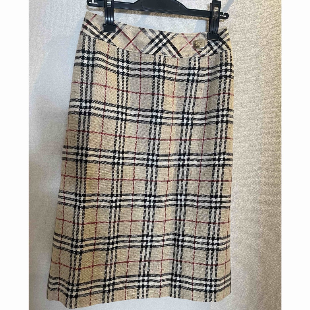 BURBERRY(バーバリー)のバーバリーロンドンノバチェック柄スカート（麻混） レディースのスカート(ひざ丈スカート)の商品写真