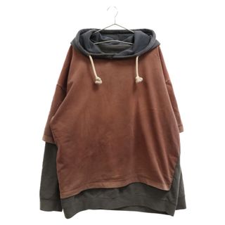 マルタンマルジェラ(Maison Martin Margiela)のMaison Margiela メゾンマルジェラ 19AW OVERSIZED LAYERED GARMENT-DYED HOOAW オーバーサイズ レイヤード ガーメントダイ プルオーバー パーカー S50GU0092 ブラウン(パーカー)