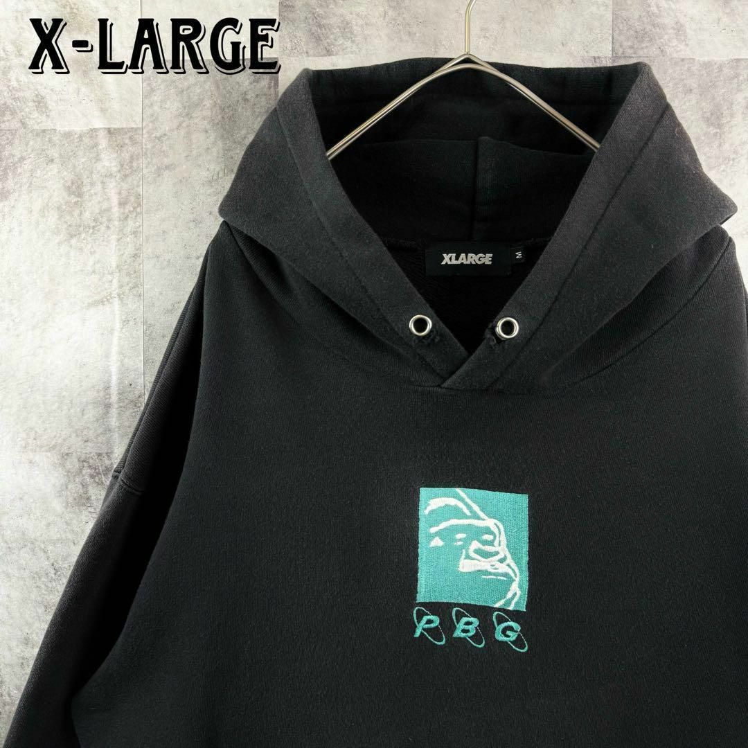 XLARGE - XLARGE プルオーバーパーカー 刺繍センターロゴ バック