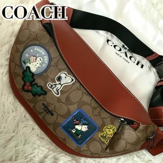 GUCCI美品  COACH コーチ  シグネチャー柄  ウエストポーチ  ウエストバッグ