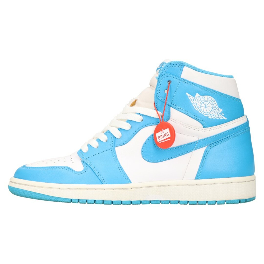 NIKE(ナイキ)のNIKE ナイキ AIR JORDAN 1 RETRO HIGH OG UNC 555088-117 エアジョーダン1ハイカットスニーカー ノースカロライナ US9/27cm ホワイト/ブルー メンズの靴/シューズ(スニーカー)の商品写真