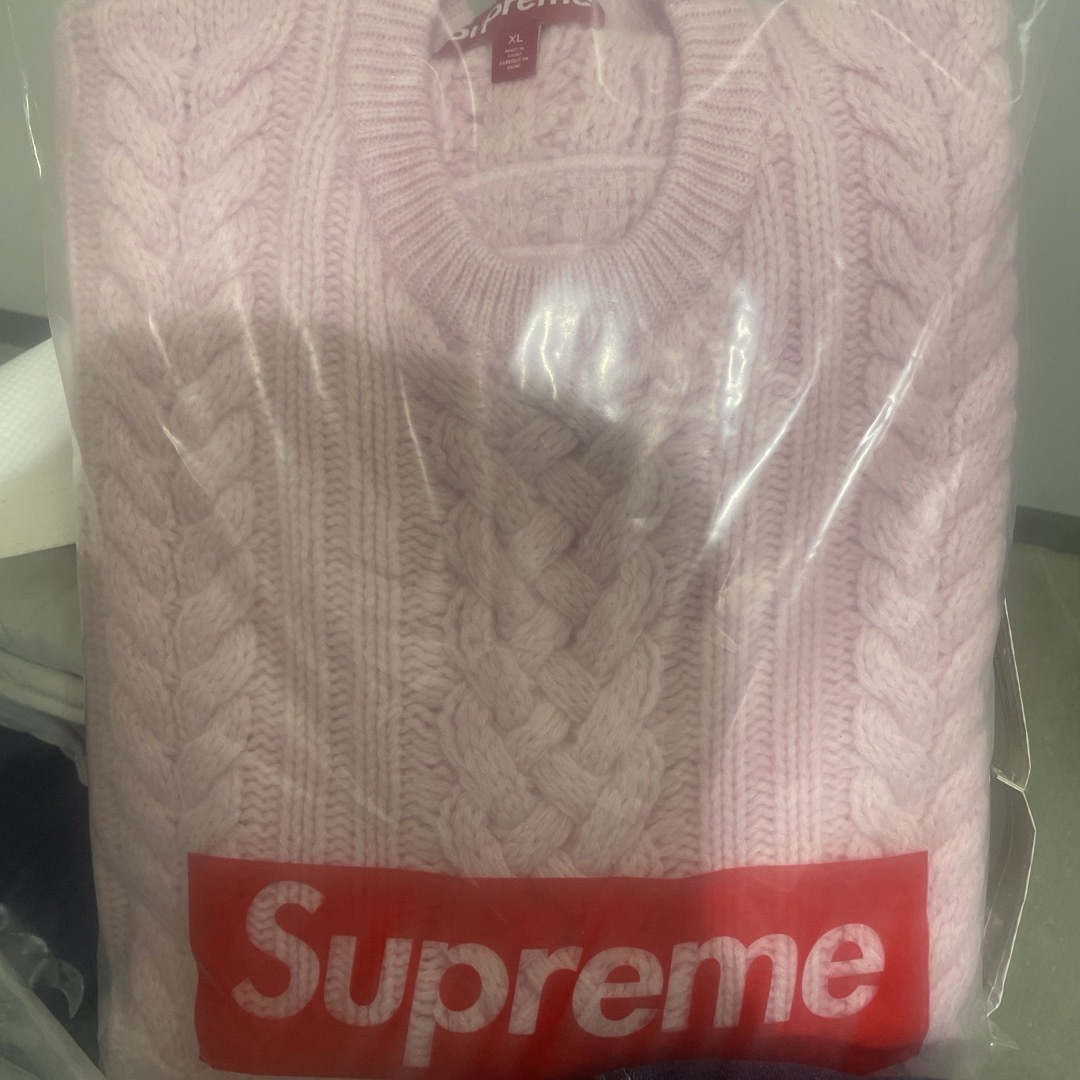 Supreme Applique Cable Knit Sweater XLトップス