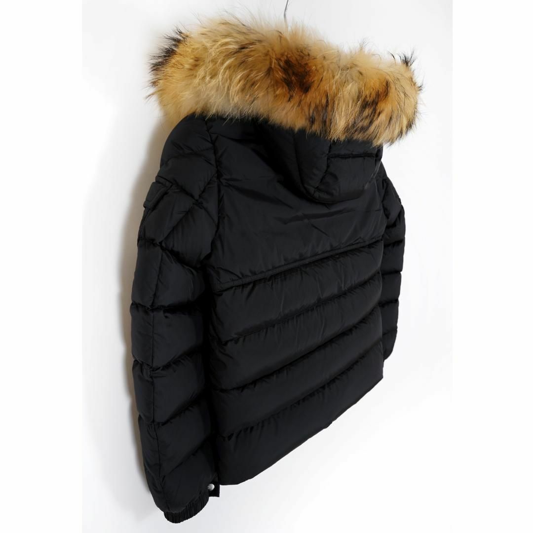 MONCLER - 美品 モンクレール NEW BYRON ファー付 12A 黒 DISTタグの