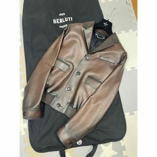 ベルルッティ(Berluti)の現行定価110万ベルルッティ 21aw パティーヌレザーブルゾン　ジャケット(レザージャケット)