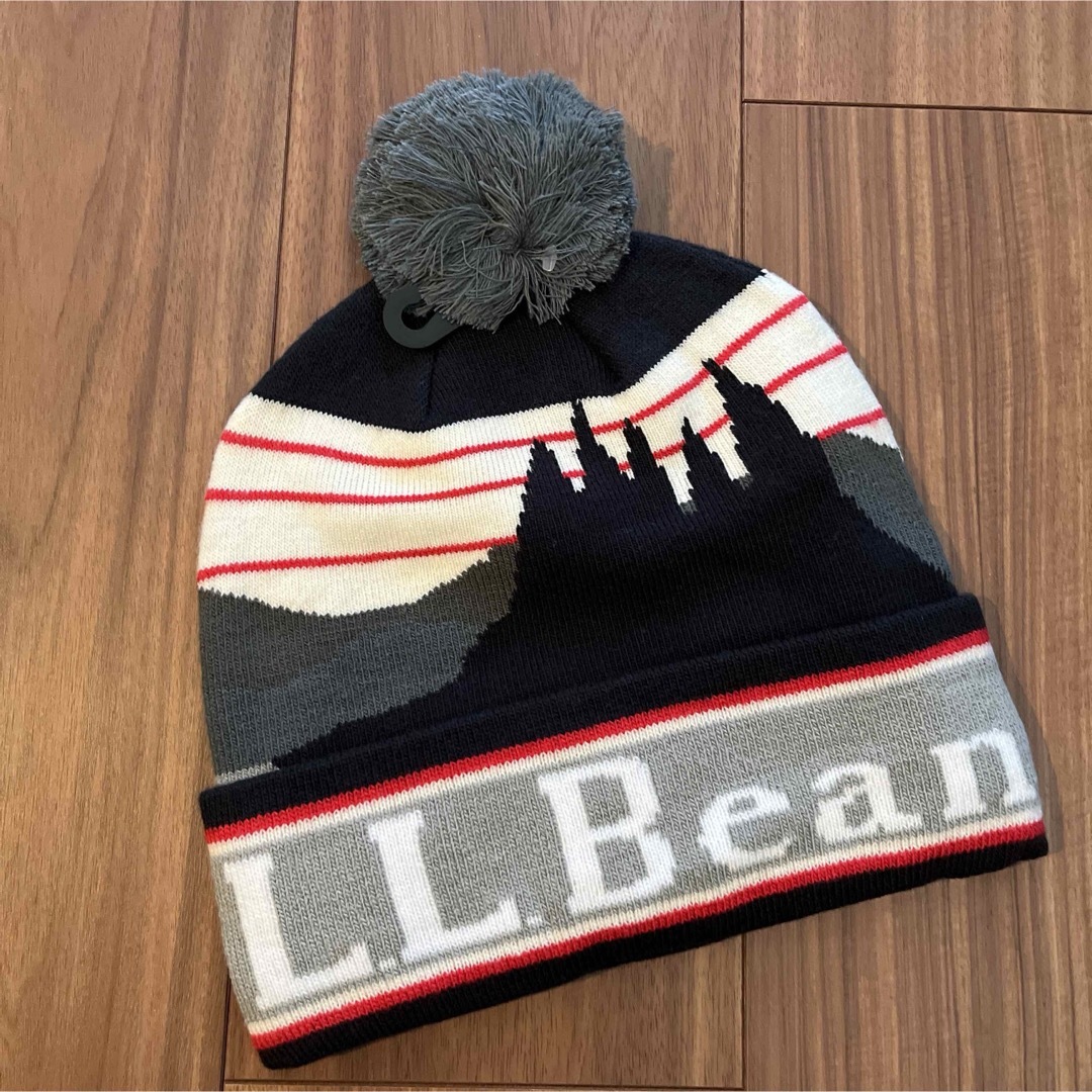 L.L.Bean(エルエルビーン)の新品　L.L.Bean  カタディン・ポム・ハット　ブラック メンズの帽子(ニット帽/ビーニー)の商品写真